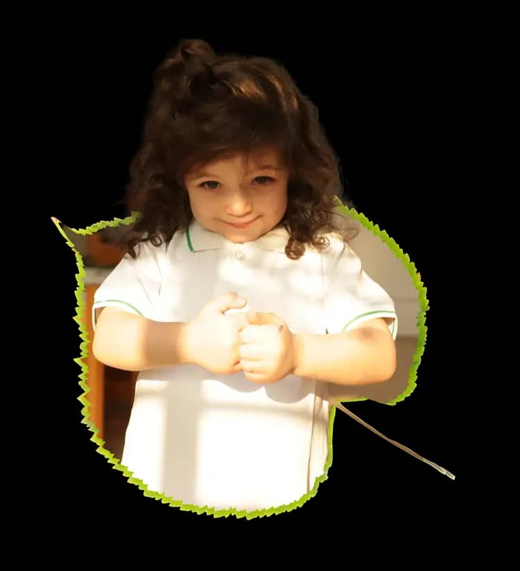 Our Vision — child-centred learning Girl standing at Forest Oasis Nursery